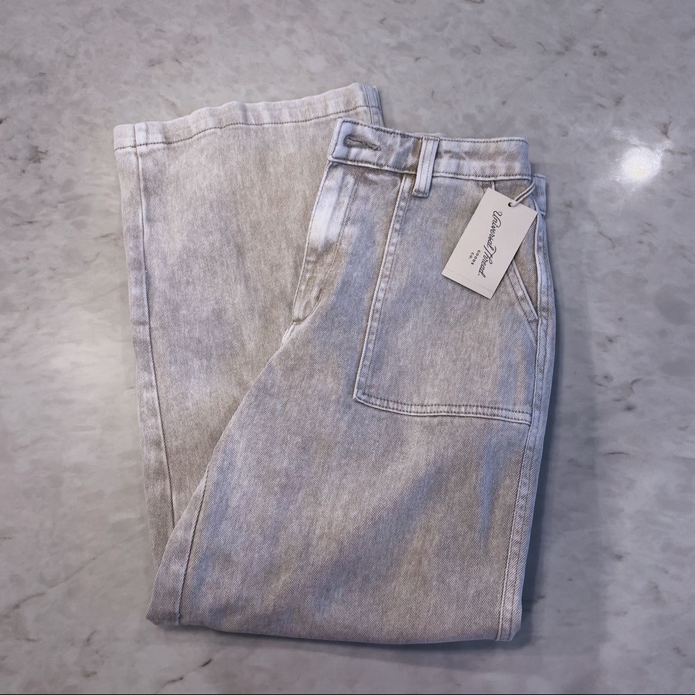 Women's High-Rise Wide Leg Cropped Jeans